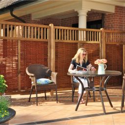 Clôture brise-vue en osier tressé 4