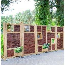 Clôture brise-vue en osier tressé 5