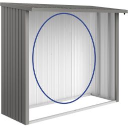 Paroi arrière pour abri à 5