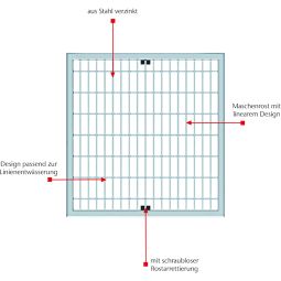 Grille en acier galvanisé, regard 3