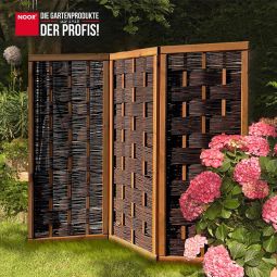 Paravent en osier 3 volets 4