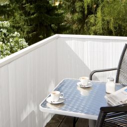 Canisse brise-vue PVC blanc 3