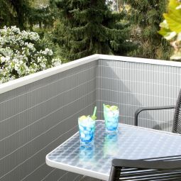 Canisse brise-vue PVC argent 3