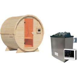 Sauna tonneau Karibu 1 naturel 18