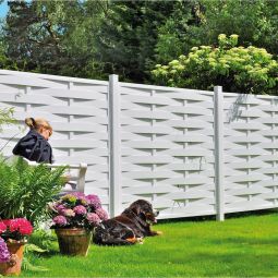 Clôture à lames blanche T&J 5
