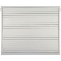 Clôture brise-vue à lames blanche 5