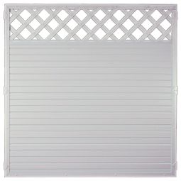 Clôture brise-vue à lames blanche 6