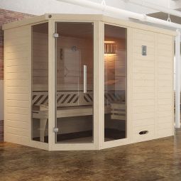 Sauna d'angle weka KEMI en 3