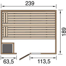 weka Sauna en bois massif 14