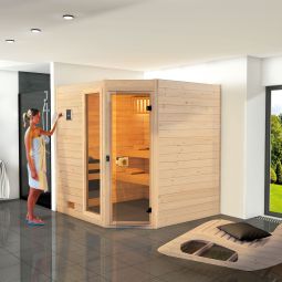 Sauna d'angle weka VALIDA en 6