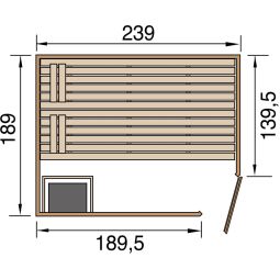 weka Sauna en bois massif 14