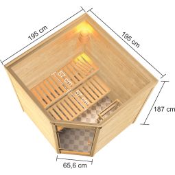 Sauna Karibu Woodfeeling Tilda 3