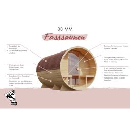 Karibu Woodfeeling Sauna tonneau 1,5 8
