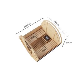 Karibu Woodfeeling Sauna tonneau 1,5 3