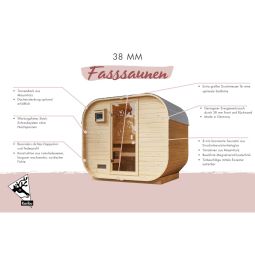 Karibu Woodfeeling Sauna tonneau Quadro 8