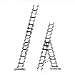 Échelle transformable 3 plans aluminium 3