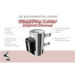Poêle de sauna Karibu 3,6 3
