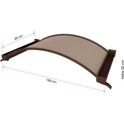 Auvent de porte d'entrée cintré 4
