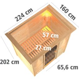 Sauna Karibu Woodfeeling Sonja 4