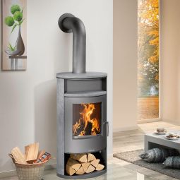 Justus cheminée Island Aqua avec 8