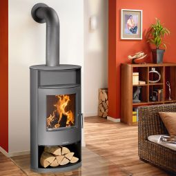 Justus cheminée Island Aqua avec 3