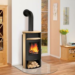 Justus cheminée Island Aqua avec 12