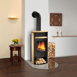 Justus cheminée Island Aqua avec 11