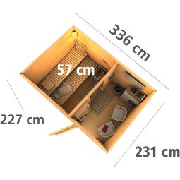Maison de sauna Karibu Skrollan 6