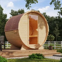 Sauna tonneau Karibu 1 naturel 4