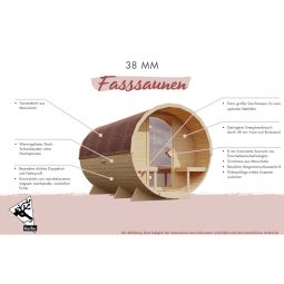 Sauna tonneau Karibu 1 naturel 5