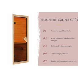 Sauna tonneau Karibu 1 naturel 8