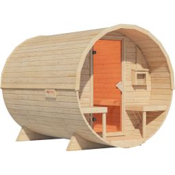 Sauna tonneau Karibu 2 naturel 4