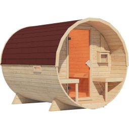 Sauna tonneau Karibu 2 naturel 5