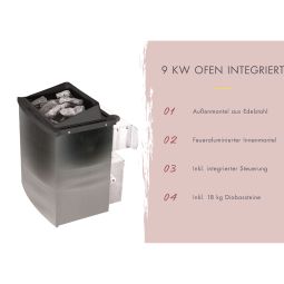 Sauna tonneau Karibu 1 naturel 17