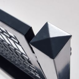 Portillon grille anthracite foncé à 9