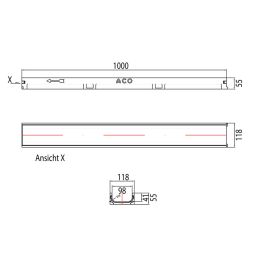 Caniveau extérieur corps plat ACO 3