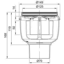 Corps d'avaloir de bain ACO 5
