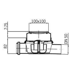 Siphon de douche plat, set 3