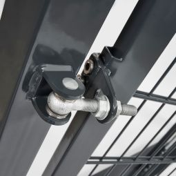 Portillon grille anthracite foncé à 9