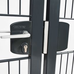 Portillon grille anthracite foncé à 4