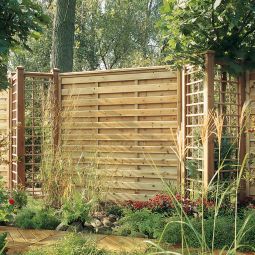 Portail bois pour panneau brise-vue 3
