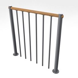 Minka balustrade grise avec barres 4