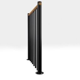 Minka balustrade noire avec barres 3