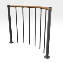 Minka balustrade grise avec barres 3