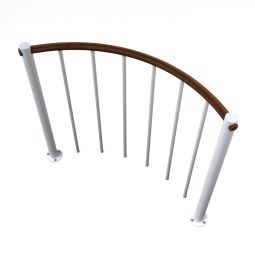 Minka Garde-corps blanc rond à 4