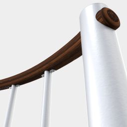 Minka Garde-corps blanc rond à 6