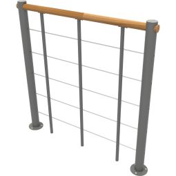 Minka Garde-corps gris avec barreaux 4