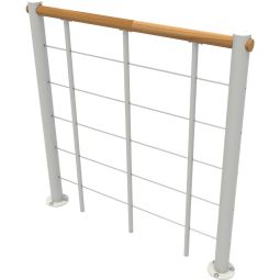 Minka balustrade blanche avec câbles 4