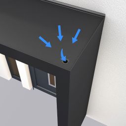 Auvent de toit rectangulaire, gutta 7