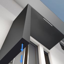 Auvent de porte rectangulaire gutta 10